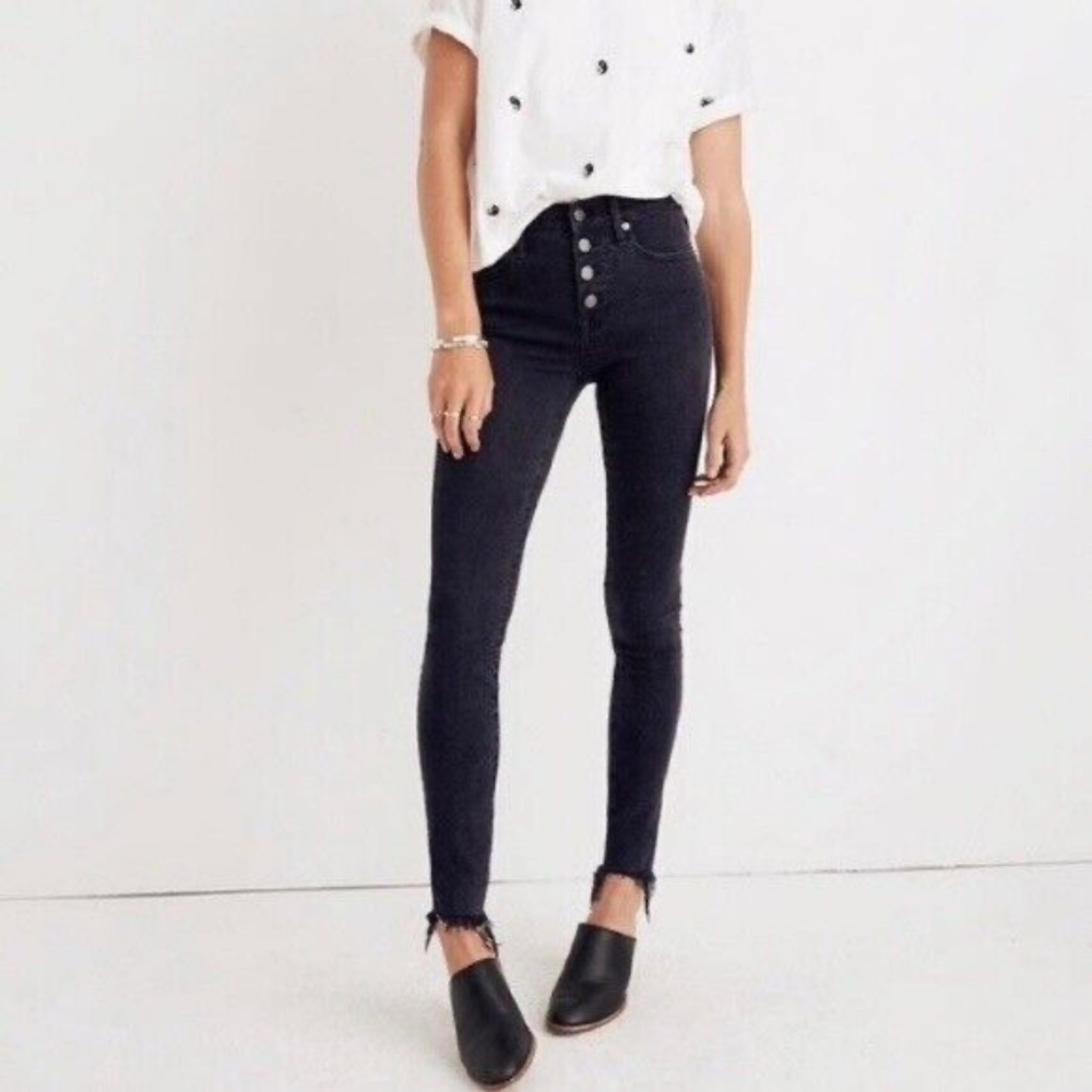 Madewell High-Rise Skinny Jeans Berkeley Black 29 Tall